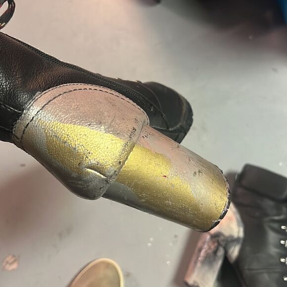 Size 9 Black Custom Hydro Dipped Black Ankle Booties - Picture 4 of 5